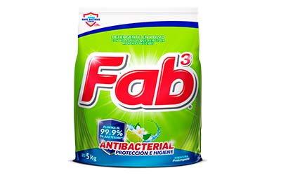 DET. EN POLV FAB3 ANTIBACTERIAL <br>5kg