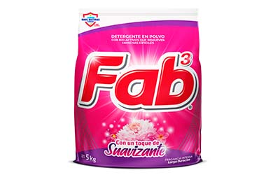 DET.EN POLVO FAB3 SUAVIZANTE <br>5kg