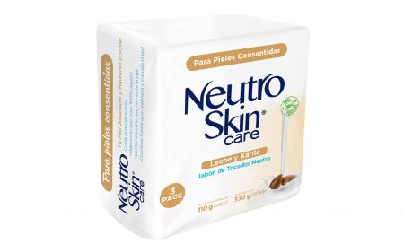 NEUTROSKIN CARE LECHE Y KARITE<br>JABÓN DE TOCADOR NEUTRO 330g